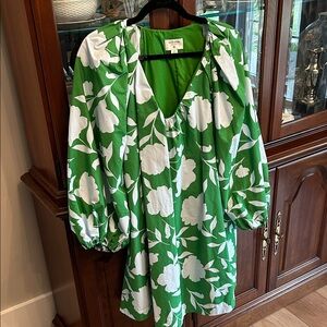 kate spade Green and White Floral Shift Dress